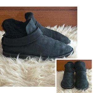 UGG Black McKay Suede Sherpa Ankle Boots